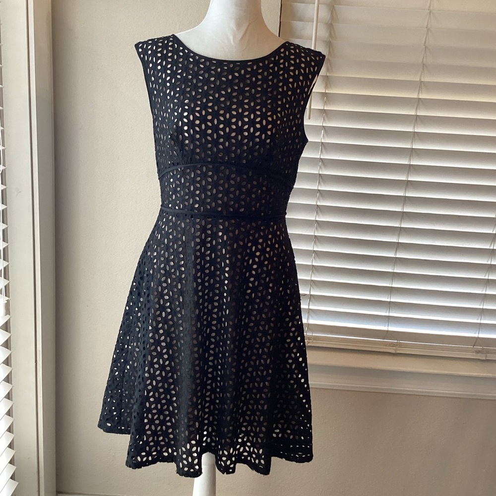 *3 for $60* LOFT Gorgeous Black Eyelet Dress, women size 6